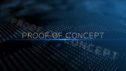 Wall Mural - proof of concept modern intro text 3d animation with lens flare and depth of field focus blur