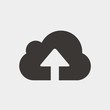 cloud upload icon vector illustration and symbol for website and graphic design
