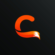 Initial Letter C With Fox Tail Logo Design
