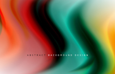 Abstract background - fluid color gradient waves, with dynamic motion line effect. Vector Illustration For Wallpaper, Banner, Background, Card, Book Illustration, landing page