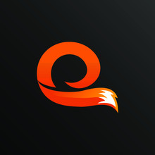 Initial Letter Q With Fox Tail Logo Design