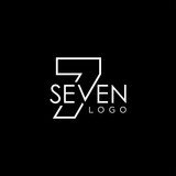 Fototapeta  - Number Seven Logo Design Template