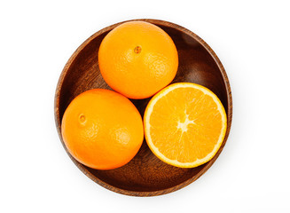 Fresh Egypt orange isolated on white background.