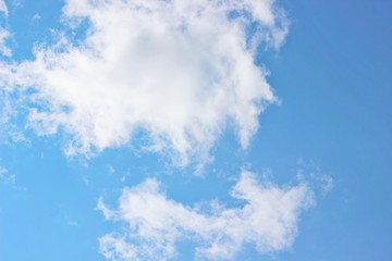 Beautiful blue sky, clouds summer sunny day