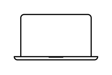 Wall Mural - laptop icon isolated white background vector illustration