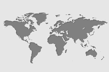 world map earth realistic design isolated vector