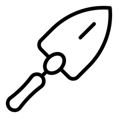 Canvas Print - Worker trowel icon. Outline worker trowel vector icon for web design isolated on white background