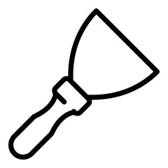 Canvas Print - Hand trowel icon. Outline hand trowel vector icon for web design isolated on white background