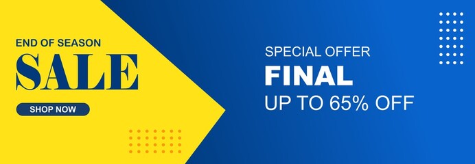 Wall Mural - Sale banner template design.banner yellow background  . Big sale special offer.vector abstract background