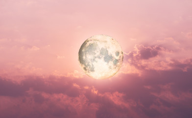 full moon in night sky.