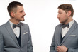 © pavel_shishkin - Two young funny men in formal clothes