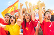 © william87 - Spanish supporters celebrating and cheering at stadium