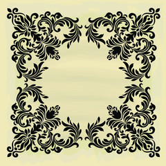 Oriental vector damask patterns for greeting cards and wedding invitations.