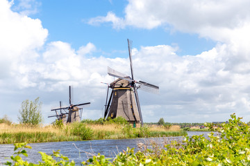 Water mill. Kinderdijk, South Holland province, Netherlands.