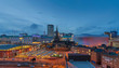 city skyline of Birmingham business district, West midlands, UK