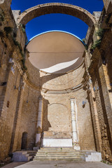 Sticker - Ruins of Mother Church on the Old Town of Salemi, small town located in Trapani Province of Sicily Island in Italy