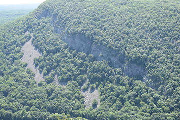 A Vibrant Shot of a Mountain From Another Mountain