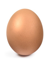 Single Brown Chicken Egg Isolated With Clipping Path