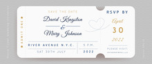 Movie Wedding Ticket Vector