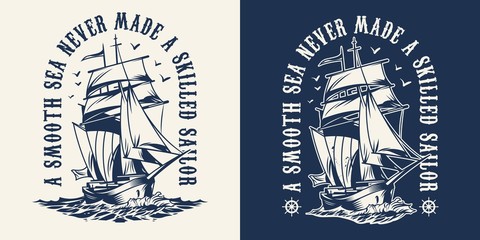 Wall Mural - vintage nautical emblem