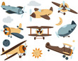 © Hanna - set of isolated airplane - vector illustration, eps