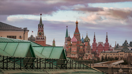 Wall Mural - View of Kremlin in Moscow Russia