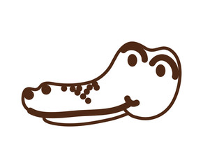 Sticker - cute crocodile wild animal character icon