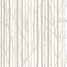 Branches Of Trees Intertwine. Seamless Pattern Natural Theme. Branches And Stripes Pattern