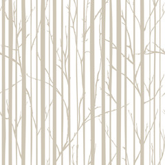 Wall Mural - branches of trees intertwine. seamless pattern natural theme. branches and stripes pattern