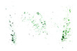 © Margarita - Green watercolor splashes isolated on black background. Color paint splatter