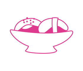 Poster - dish with sweet food icon