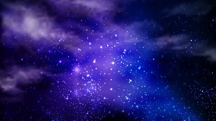 abstract nebula of the cosmic sky, art video illustration.