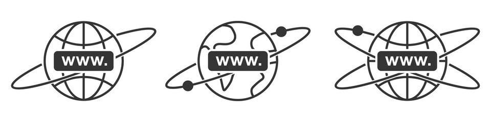 Poster - www icon. website vector icons set.