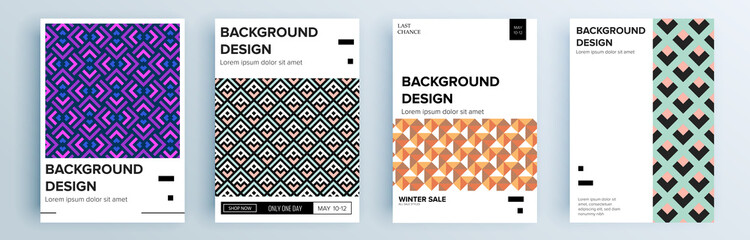 Modern abstract covers set, minimal covers design. Colorful geometric background, vector illustration.