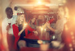 © JackF - Couple of cheerful smiling male and female on party in the club with cocktails