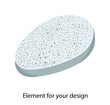 Stone for washing. Natural bath accessories. Pumice for the feet. Foot cleaning. Pedicure. vector illustration on a white background. Element for your design..