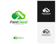 Cloud paint logo design vector, Creative paint cloud logo template, Icon symbol
