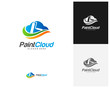 Cloud paint logo design vector, Creative paint cloud logo template, Icon symbol