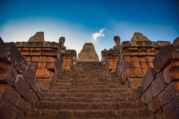 Pre Rup Temple site among the ancient ruins of Angkor Wat Hindu temple complex in Cambodia