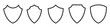 © chekman - Set of Shield outline icons. Vector Shields.