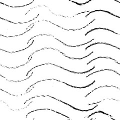 Wall Mural - seamless pattern with diagonal wavy stripes. vector illustration. repeating background with black an