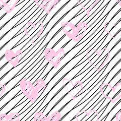 Wall Mural - seamless pattern with hearts. valentine's day, mother's day. wedding, scrapbook, gift wrapping paper