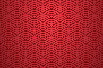 chinese traditional oriental background with red ornament. asian red pattern. vector illustration.