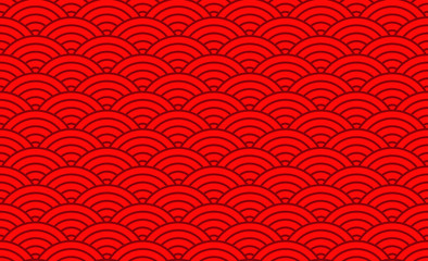 chinese seamless pattern of traditional oriental background with red ornament. asian red pattern. ve