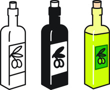 Olive Oil Icon, Vector Illustration