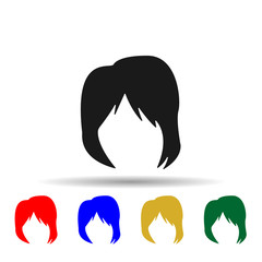 Wall Mural - hair, woman, haircut layered multi color style icon. Simple glyph, flat vector of Haircut icons for ui and ux, website or mobile application