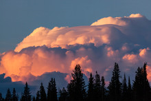 Dynamic Storm Clouds At Sunset