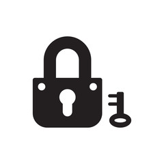 padlock icon design, flat style icon collection