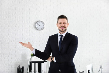 Wall Mural - Portrait of male lawyer in office