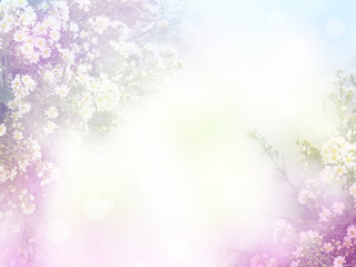 Wall Mural - abstract floral background with copy space.